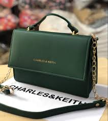 Charles & Keith green crossbody bag