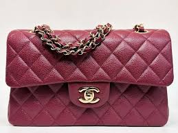Channel Classic Flap bag in burgundy
