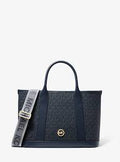 Michael Kors Luisa Medium Signature Logo Satchel in black