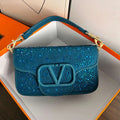 Valentino Garavani Locò Small Shoulder Bag Blue