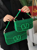 Valentino Garavani Locò Small Shoulder Bag Green