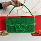 Valentino Garavani Locò Small Shoulder Bag Green
