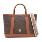 Michael Kors Luisa Medium Signature Logo Satchel in brown