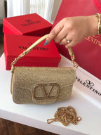 Valentino Garavani Locò Small Shoulder Bag Golden