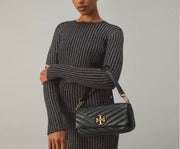 Tory Burch Kira Chevron Shoulder Bag Black