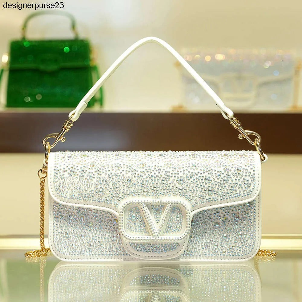 Valentino Garavani Locò Small Shoulder Bag White
