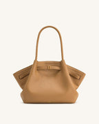 JW PEI Hana Faux Suede Tote Bag in Dark Beige