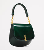 Saint Laurent Mini Voltaire Bag glossy dark green