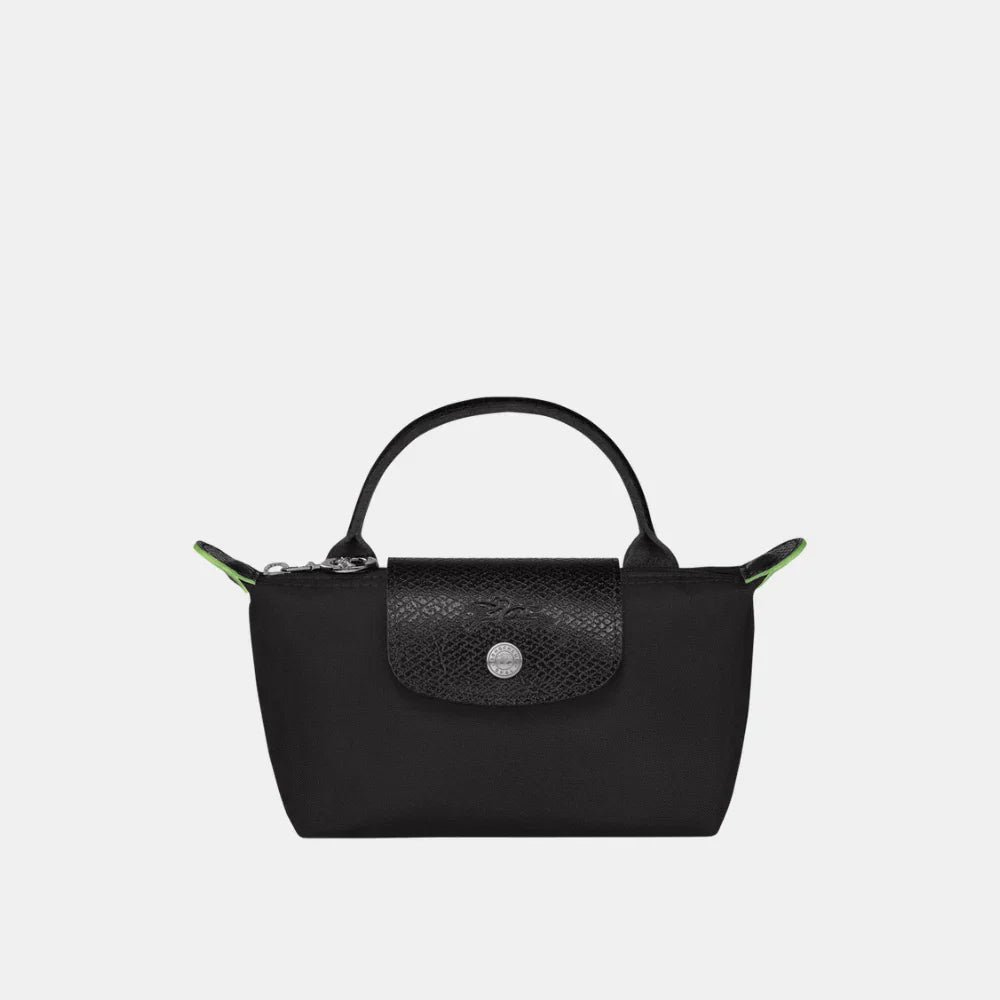 Longchamp Le Pliage Green Pouch With Handle