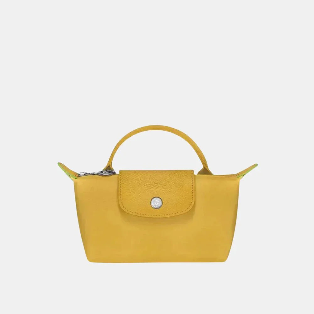 Longchamp Le Pliage Green Pouch With Handle