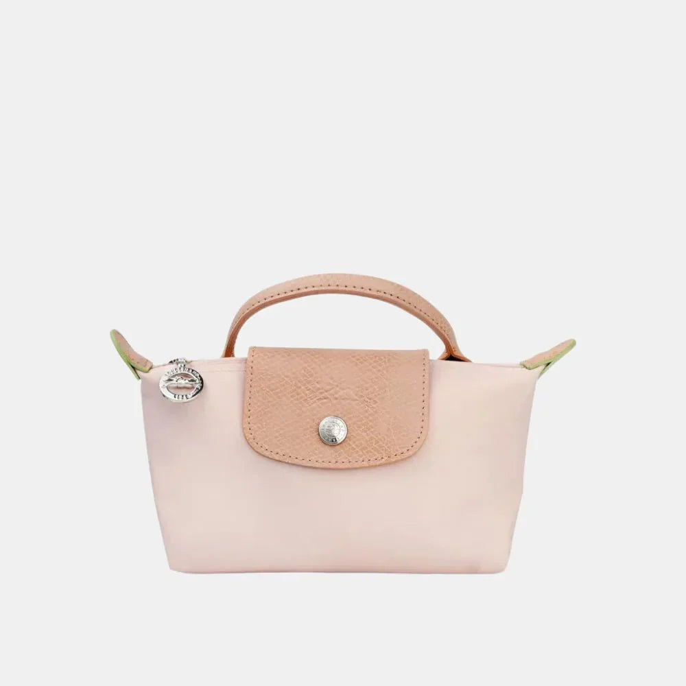 Longchamp Le Pliage Green Pouch With Handle