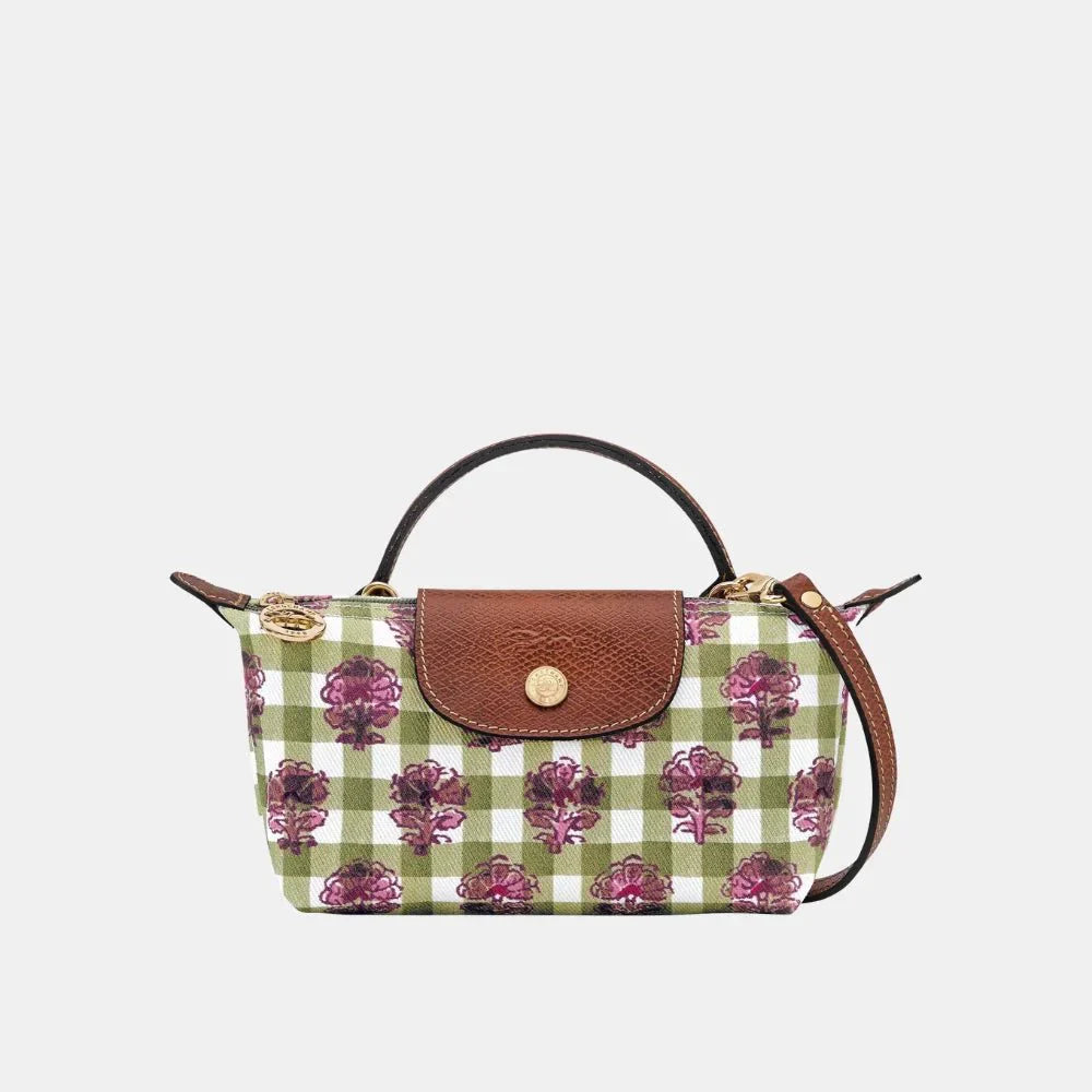 Longchamp Le Pliage Floral XS Pouch (Green)