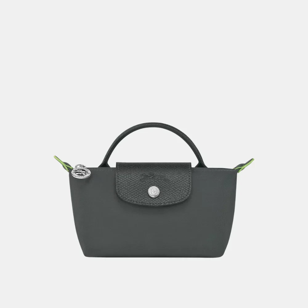 Longchamp Le Pliage Green Pouch With Handle