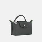 Longchamp Le Pliage Green Pouch With Handle